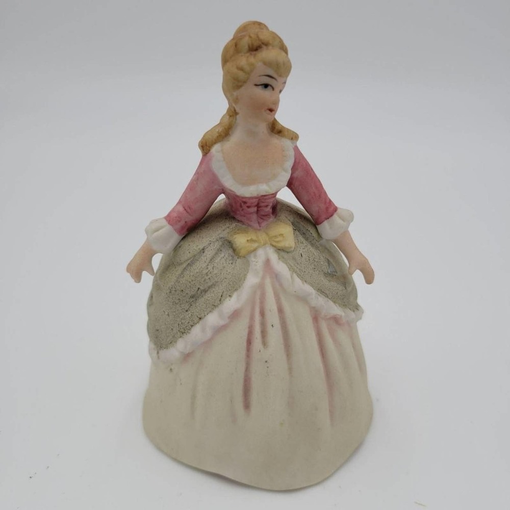 Vintage Lefton's Home Decor Lady Figurine Bell One Size‎ Multicolor Ceramic